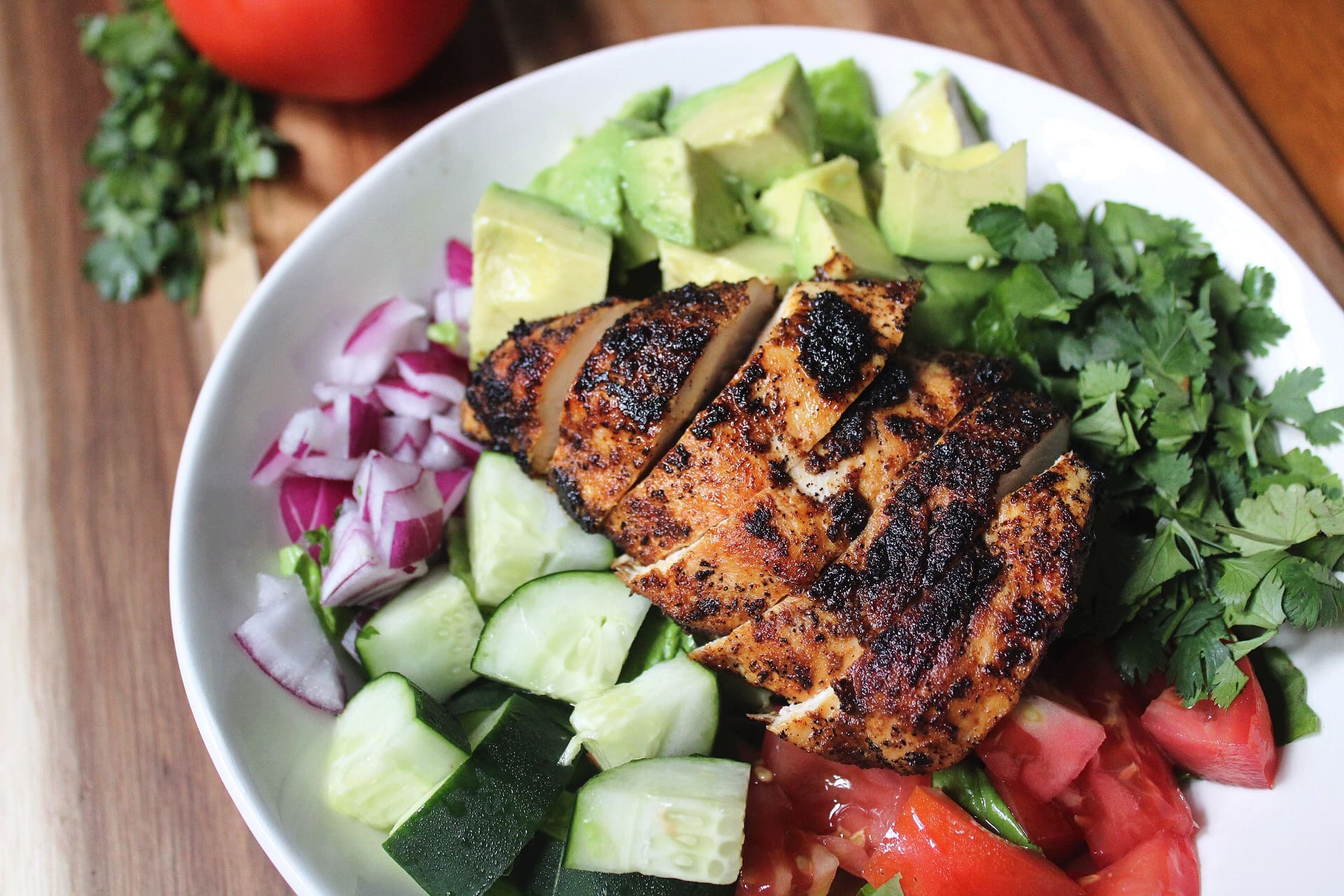 Blackened Chicken and Avocado Salad