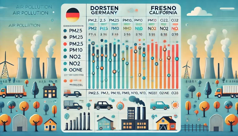 Dorsten vs. Fresno Pollution Comparison Chart: A Detailed Analysis