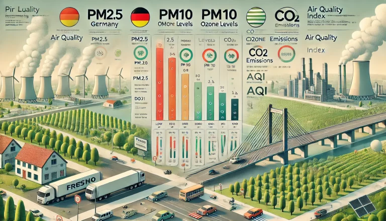 Dorsten vs Fresno: Pollution Comparison Chart