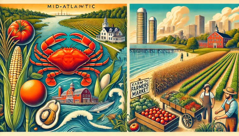 How Mid-Atlantic Geography Shapes Its Unique Food Culture