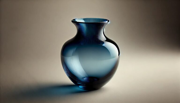 Discover the Elegance of the Dansk Dark Blue Glass Vase with a Ground Pontil
