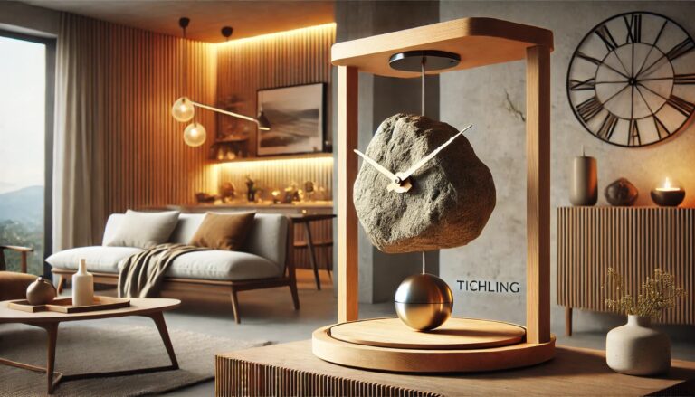 Tischling Rock Weighted Clock: Merging Artistry with Timekeeping
