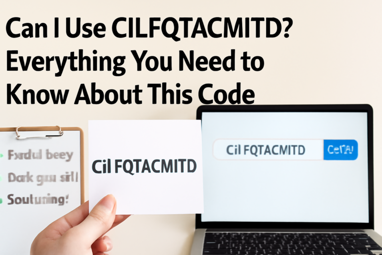 Can I Use CILFQTACMITD? Everything You Need to Know About This Code