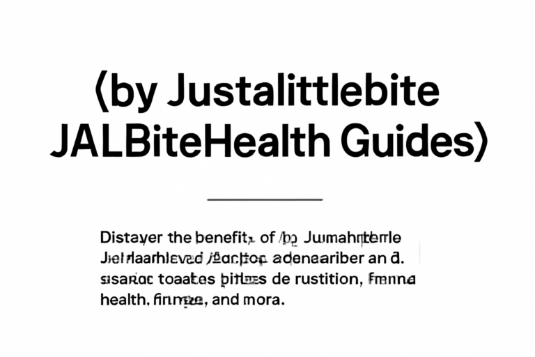 Understanding the Power of (by Justalittlebite JALBiteHealth Guides) for Your Health Journey