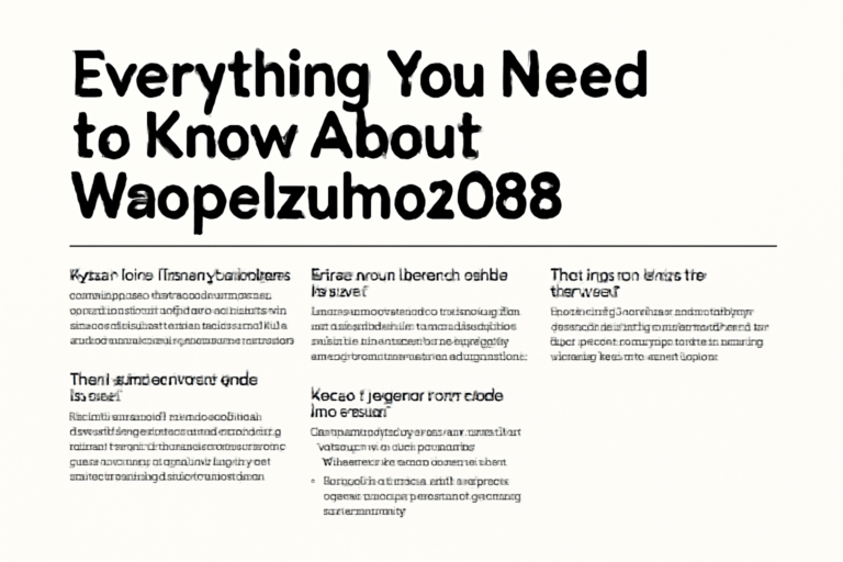 Everything You Need to Know About Waopelzumoz088