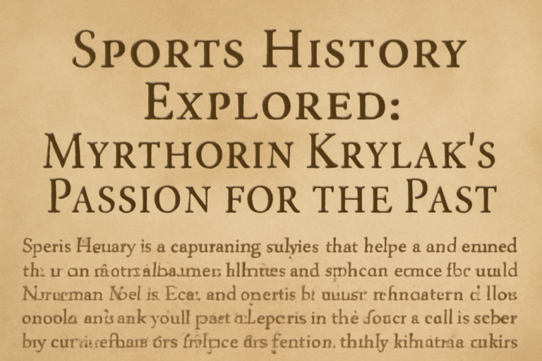 Sports History Explored: Myrthorin Krylak’s Passion for the Past