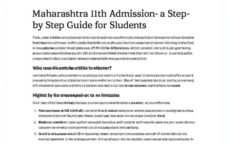 Maharashtra 11th Admission: A Step-by-Step Guide for Students