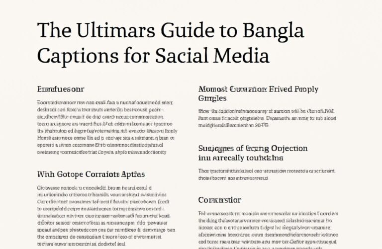 The Ultimate Guide to Bangla Captions for Social Media